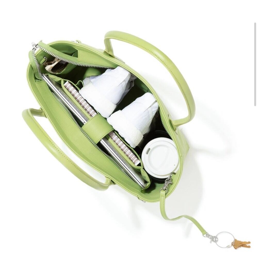 Dagne Dover Lime Green Signature Tote Bag - Picture 2 of 16